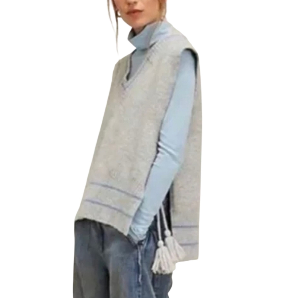 Free People All Star Stripe Poncho One Size - Picture 3 of 8